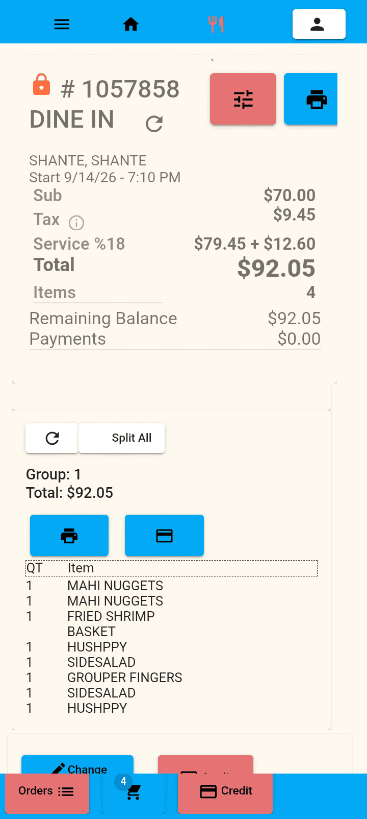 Split Payment
