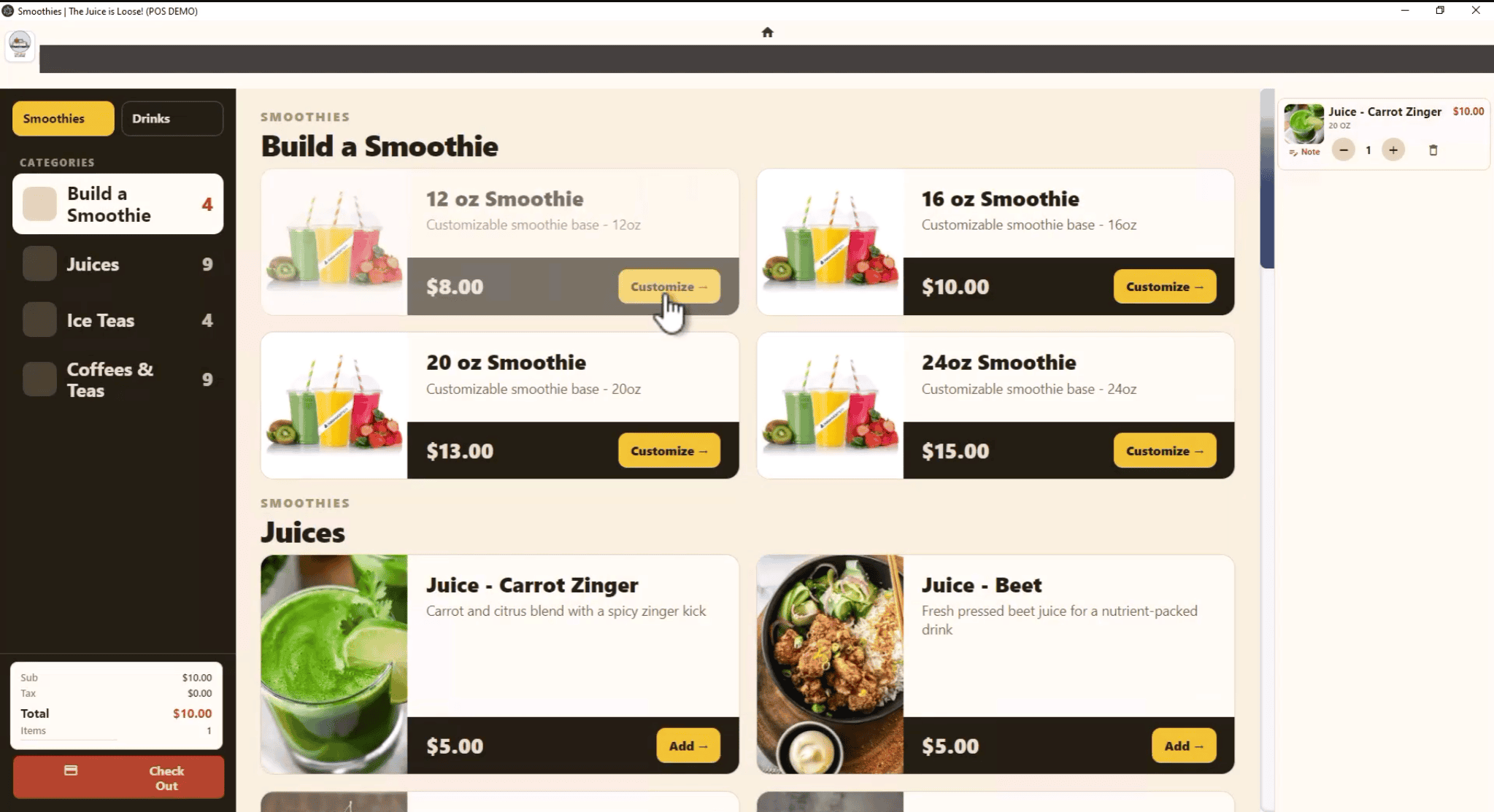 Order Screen