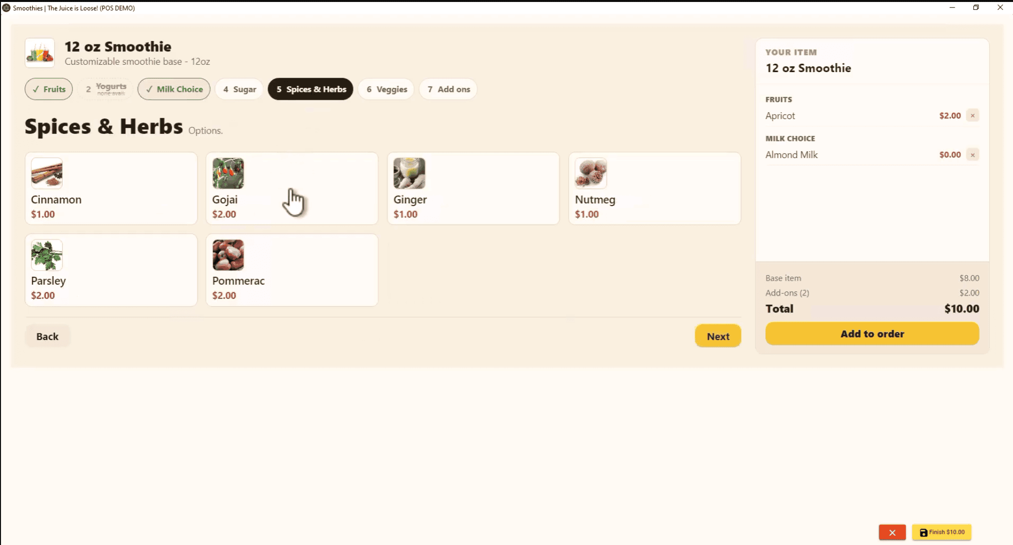 Modifier Selection